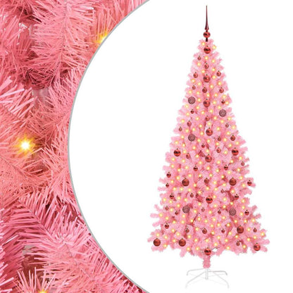 vidaXL Christmas Tree Pink 210 cm PVC