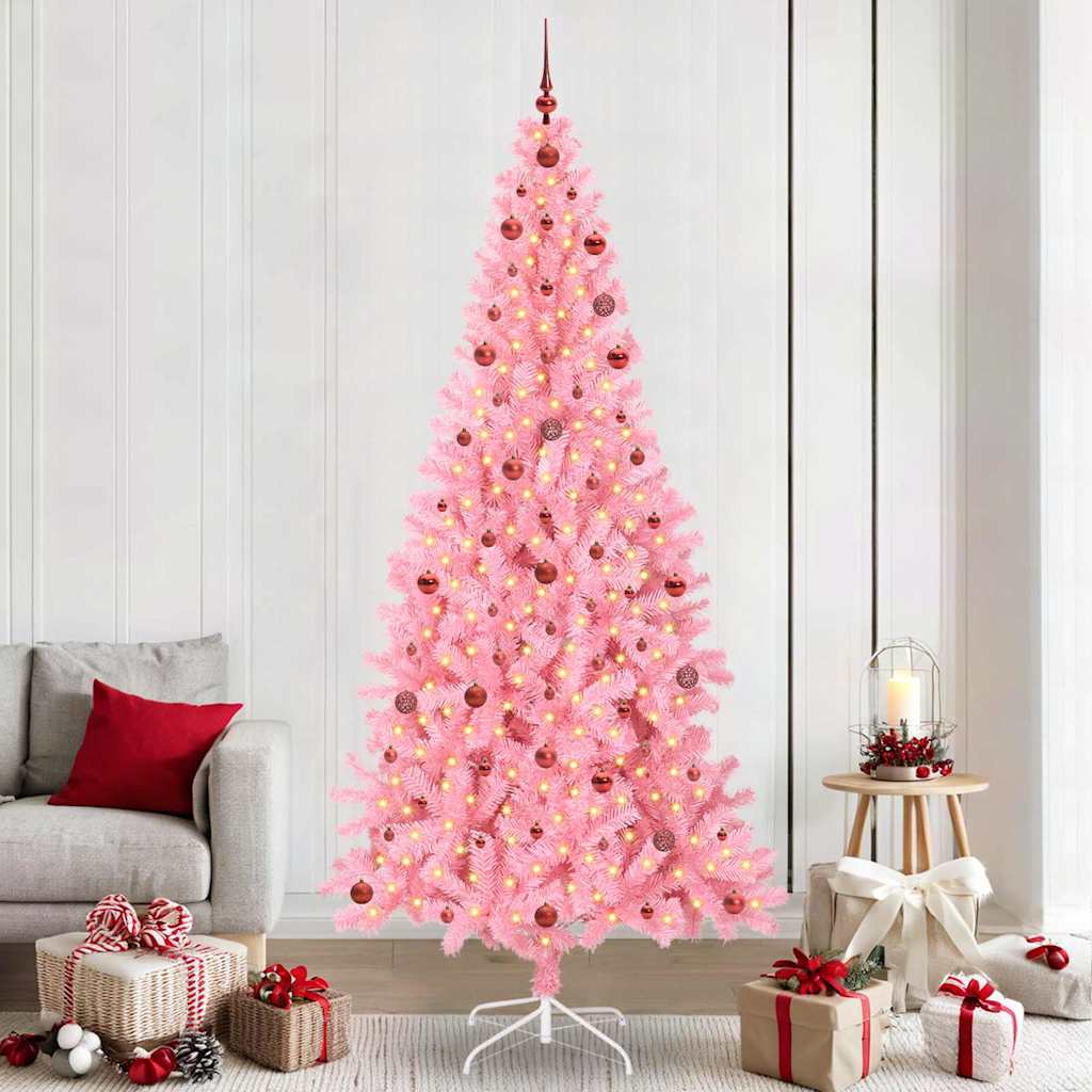 vidaXL Christmas Tree Pink 240 cm PVC