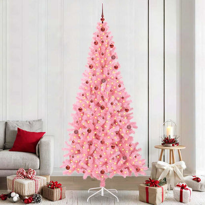 vidaXL Christmas Tree Pink 240 cm PVC