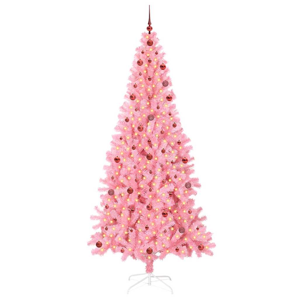vidaXL Christmas Tree Pink 240 cm PVC
