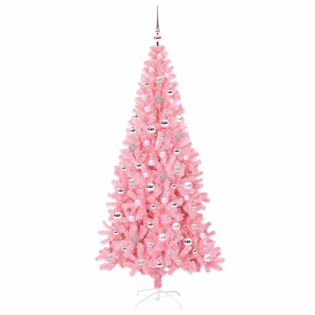 vidaXL Christmas Tree Pink 240 cm PVC