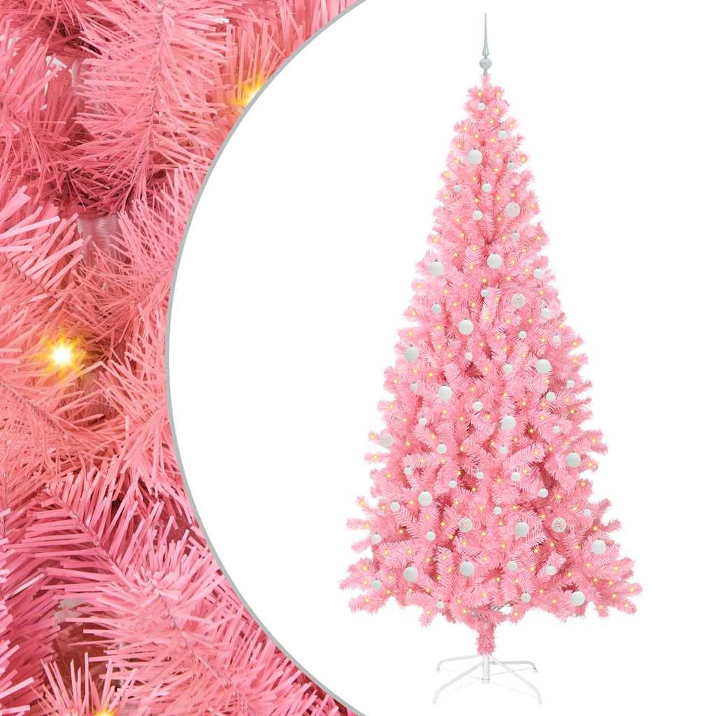 vidaXL Christmas Tree Pink 240 cm PVC