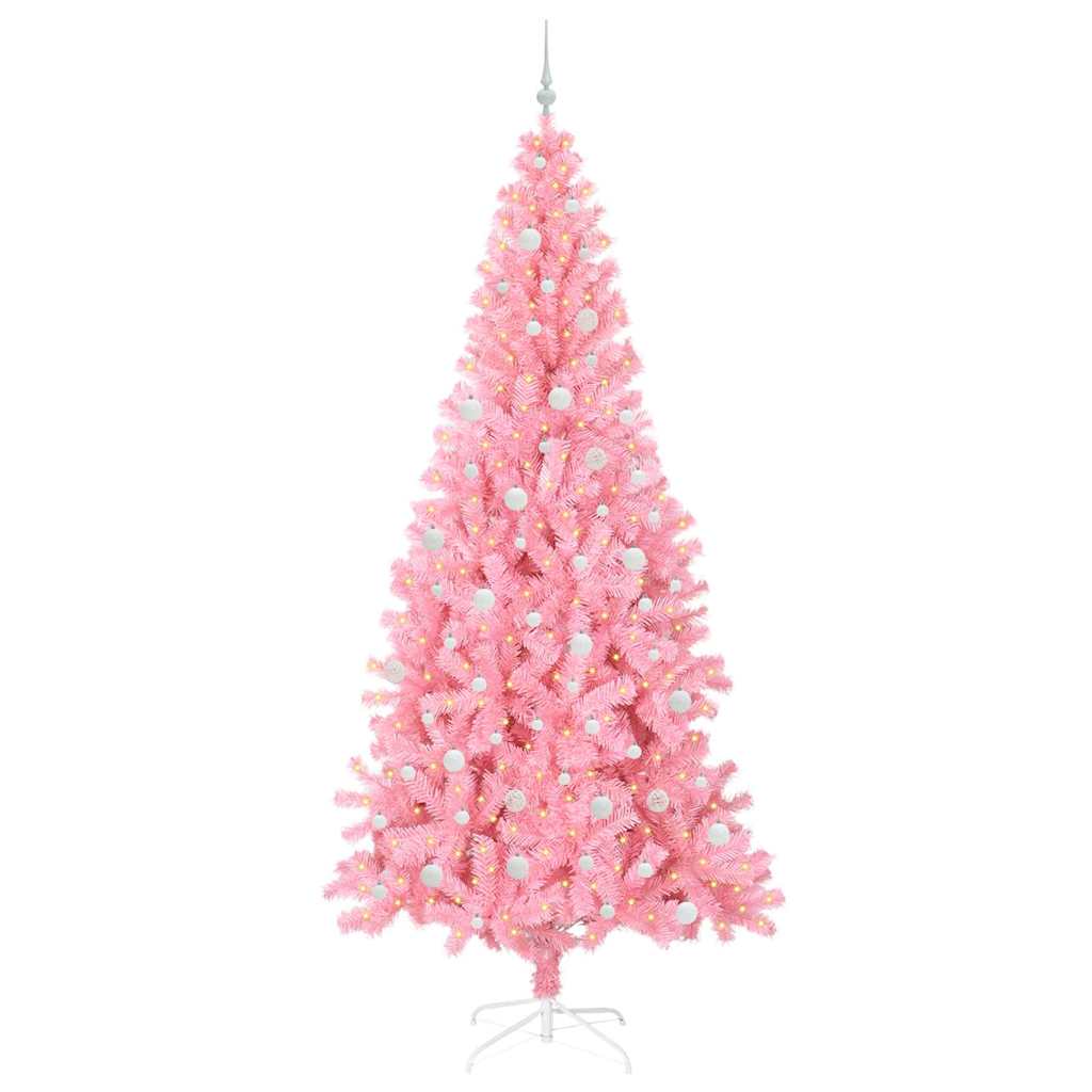 vidaXL Christmas Tree Pink 240 cm PVC
