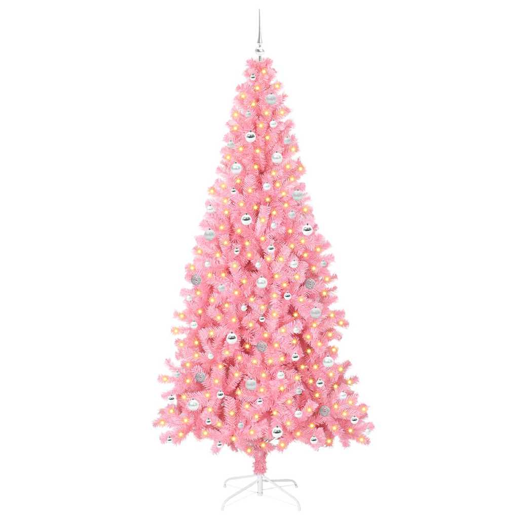 vidaXL Christmas Tree Pink 240 cm PVC