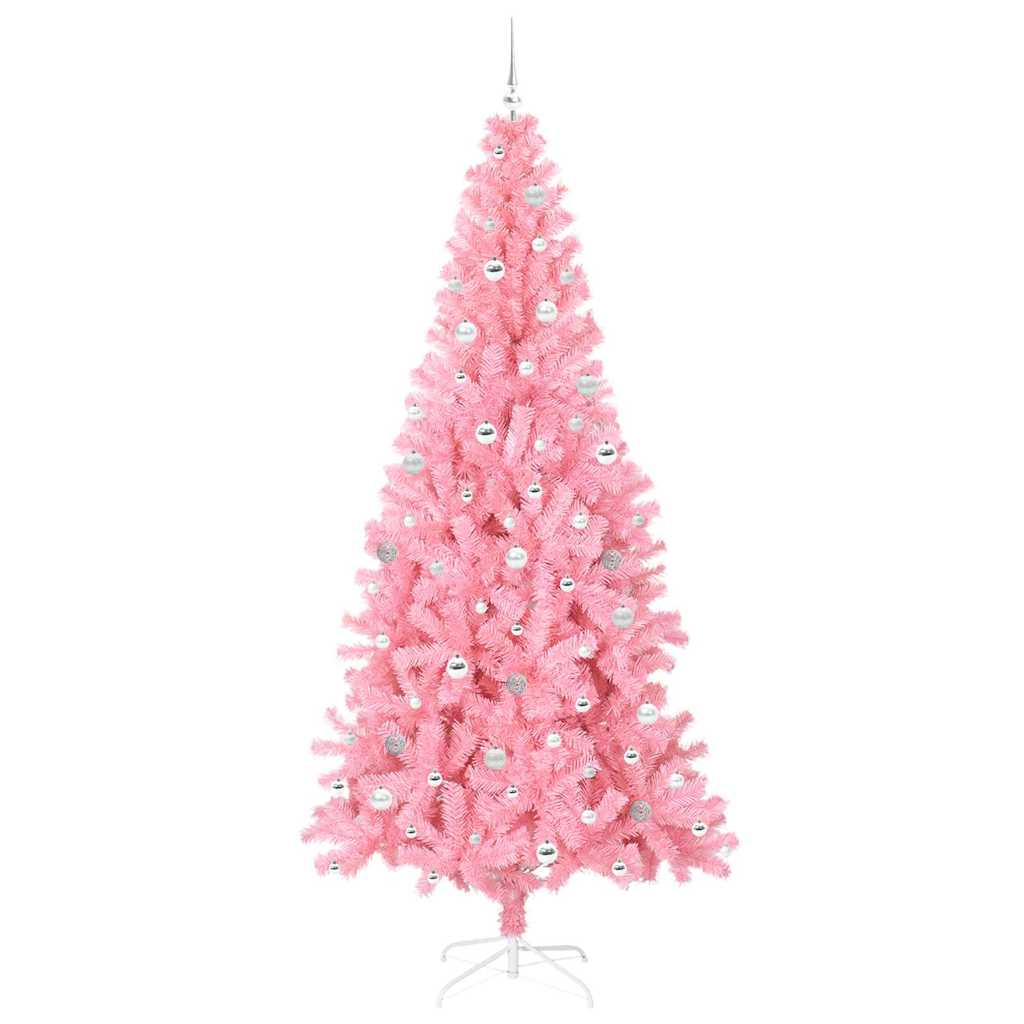 vidaXL Christmas Tree Pink 240 cm PVC