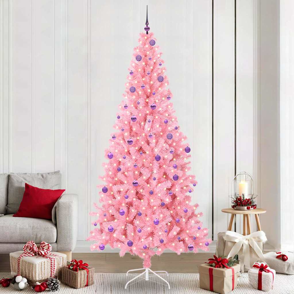 vidaXL Christmas Tree Pink 240 cm PVC