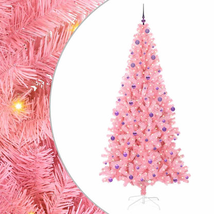 vidaXL Christmas Tree Pink 240 cm PVC