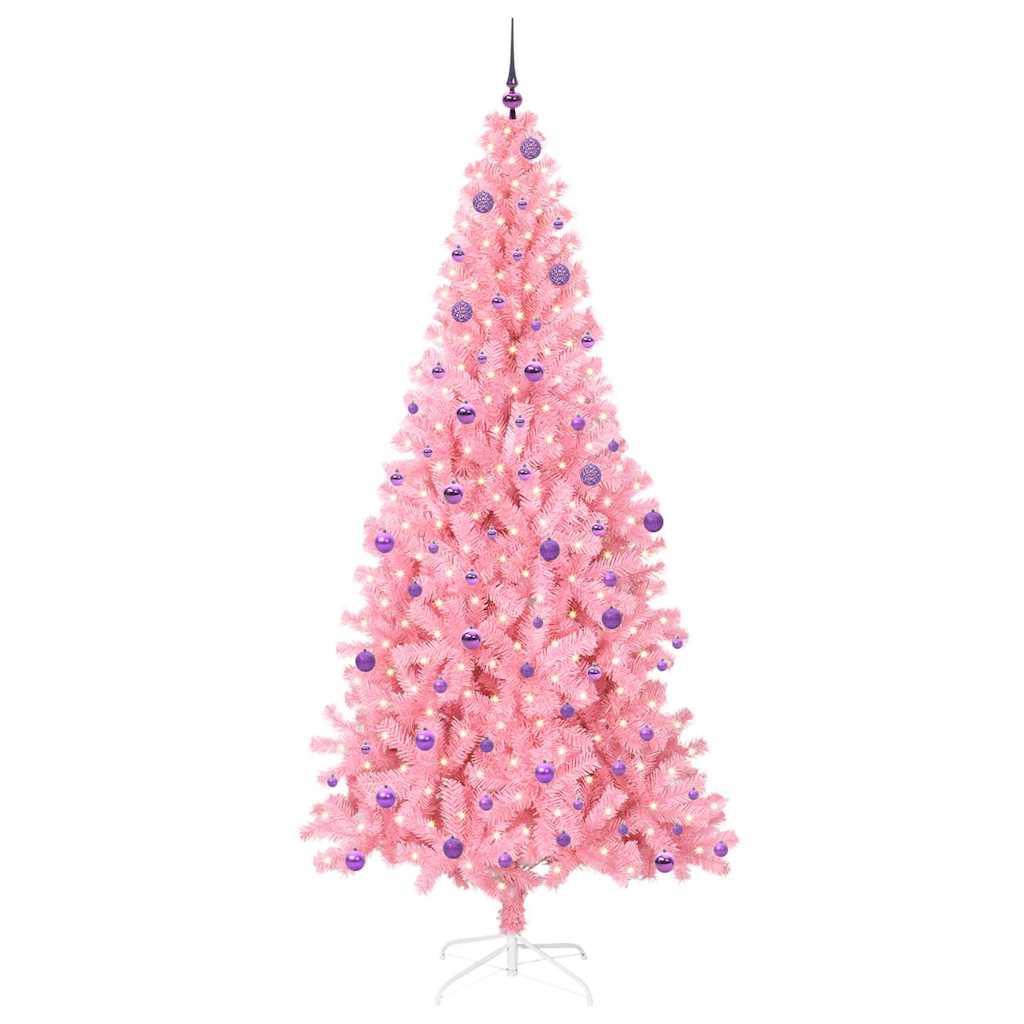 vidaXL Christmas Tree Pink 240 cm PVC
