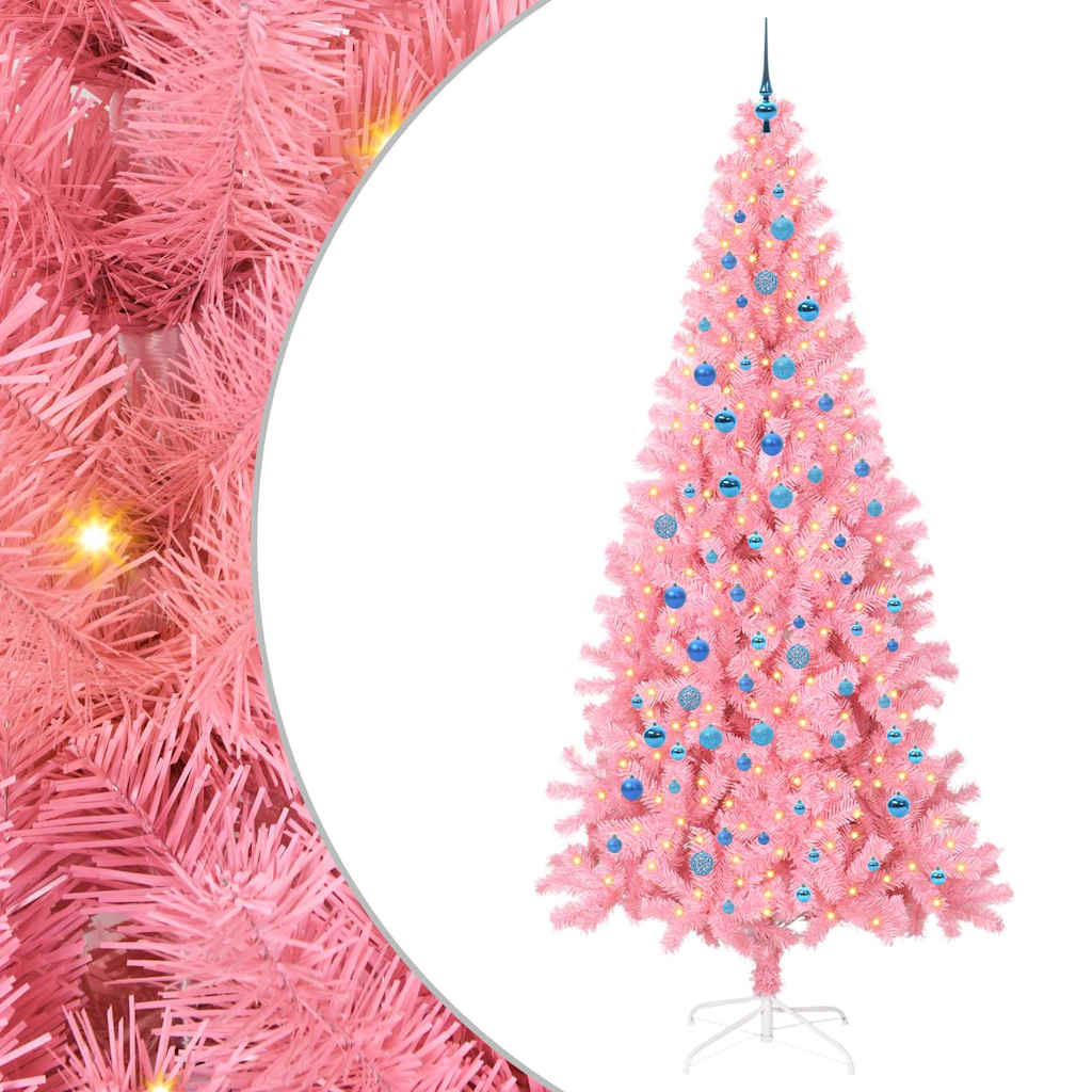 vidaXL Christmas Tree Pink 240 cm PVC