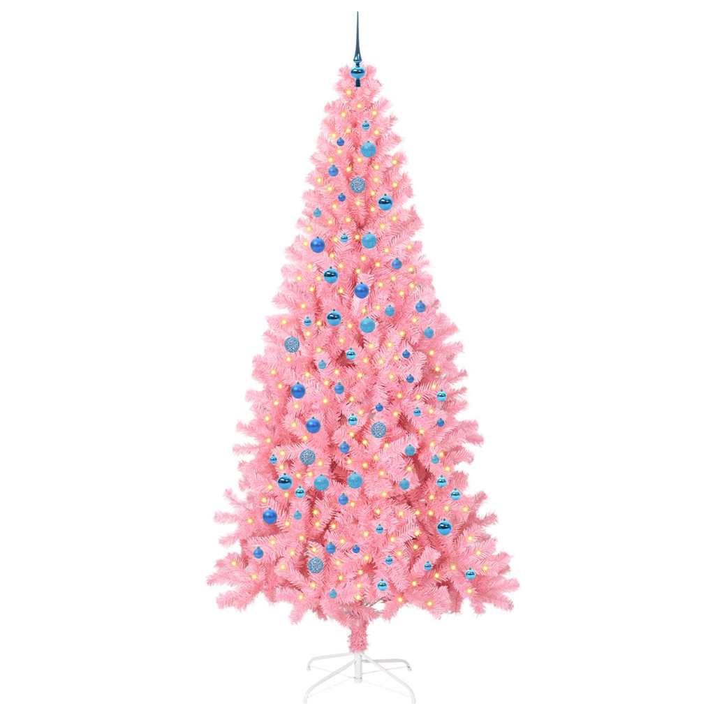 vidaXL Christmas Tree Pink 240 cm PVC