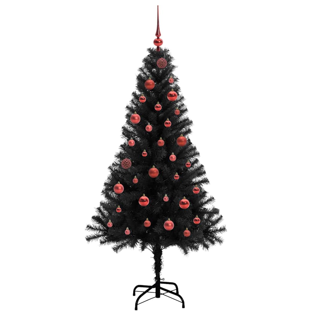 vidaXL Christmas Tree with 150 LEDs with Stand Black 150 cm PVC