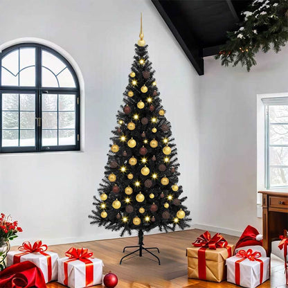 vidaXL Christmas Tree Black 180 cm PVC