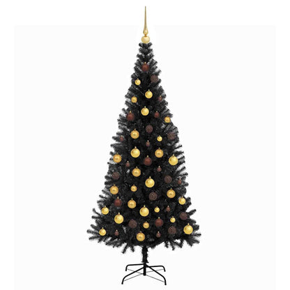 vidaXL Christmas Tree Black 180 cm PVC