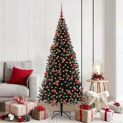 vidaXL Christmas Tree Black 180 cm PVC
