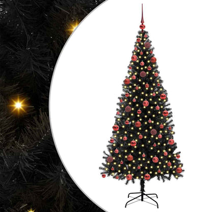 vidaXL Christmas Tree Black 180 cm PVC