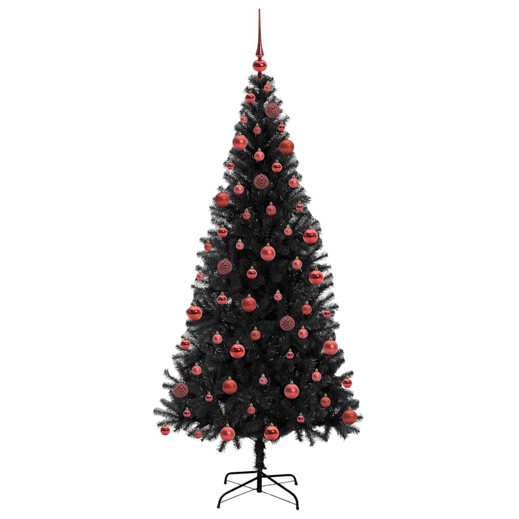 vidaXL Christmas Tree Black 180 cm PVC