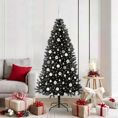vidaXL Christmas Tree Black 180 cm PVC