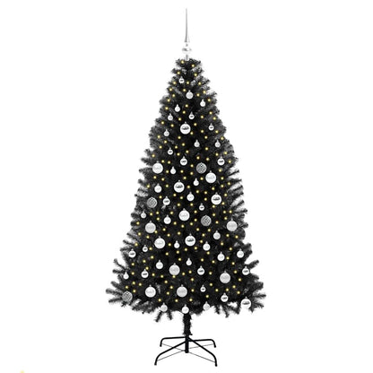 vidaXL Christmas Tree Black 180 cm PVC