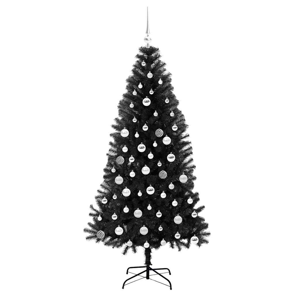 vidaXL Christmas Tree Black 180 cm PVC
