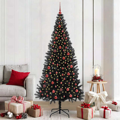 vidaXL Christmas Tree Black 210 cm PVC