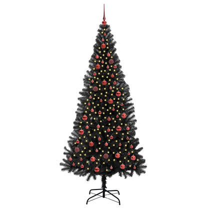 vidaXL Christmas Tree Black 210 cm PVC
