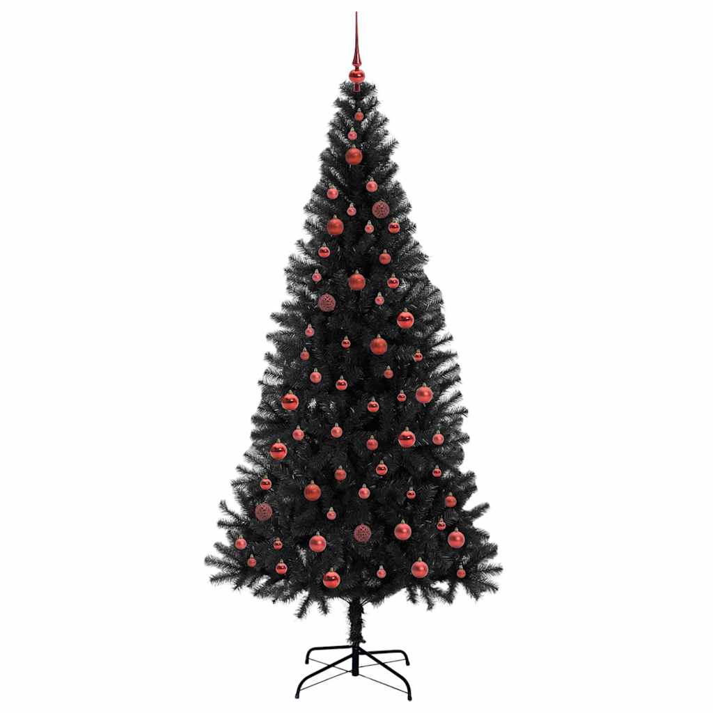 vidaXL Christmas Tree Black 210 cm PVC