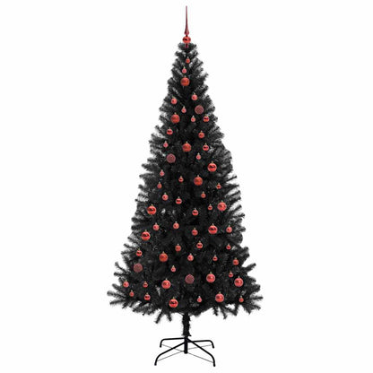 vidaXL Christmas Tree Black 210 cm PVC
