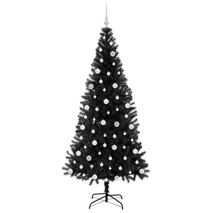 vidaXL Christmas Tree with 300 LEDs with Stand Black 210 cm PVC