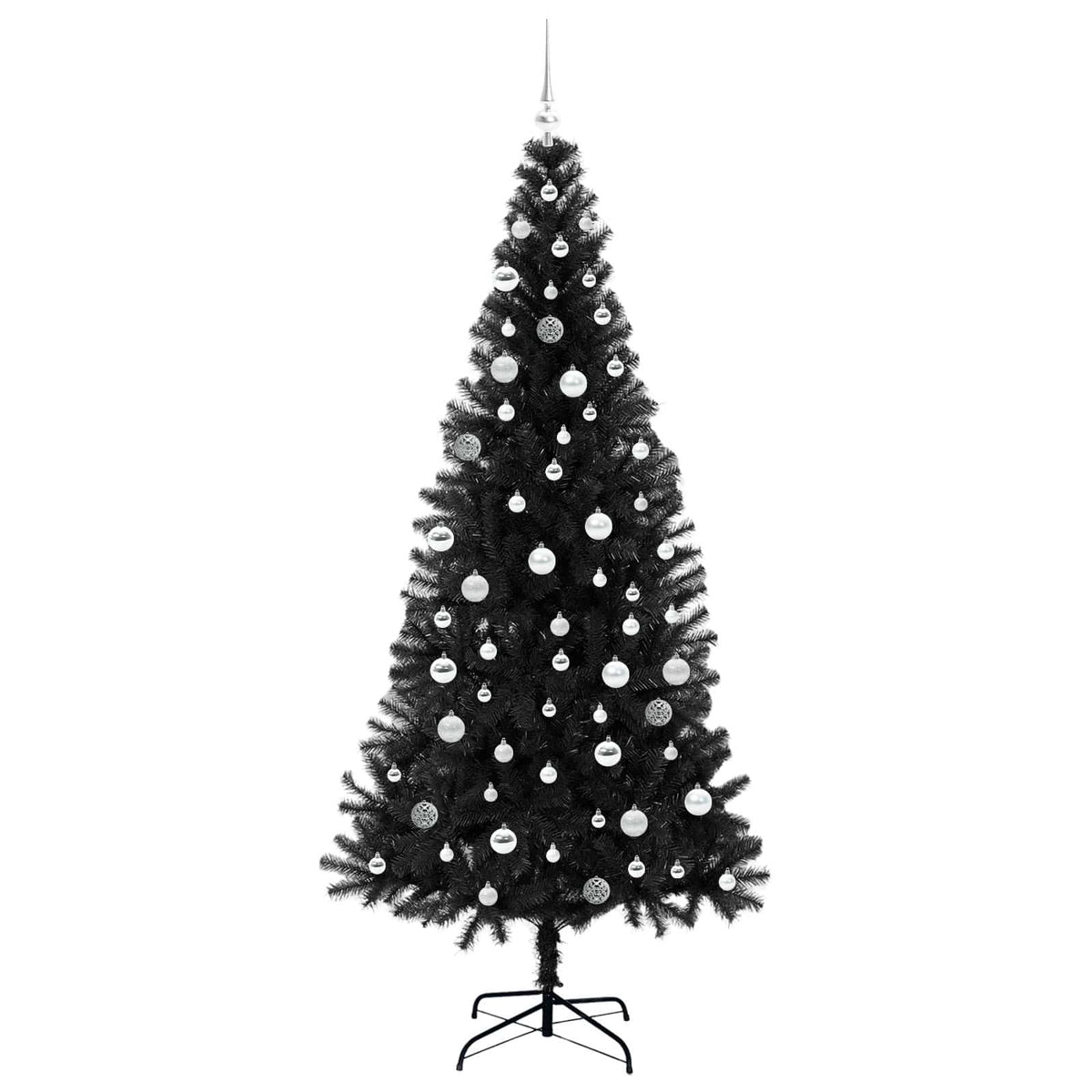 vidaXL Christmas Tree Black 210 cm PVC