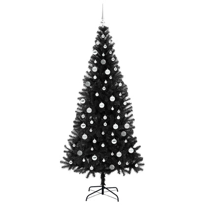 vidaXL Christmas Tree Black 210 cm PVC