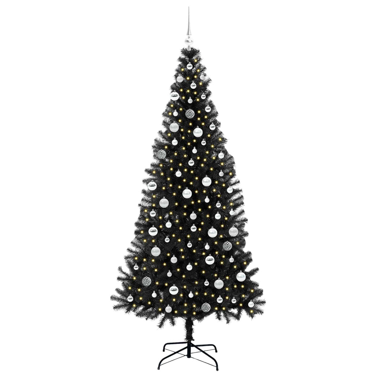 vidaXL Christmas Tree Black 210 cm PVC