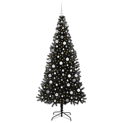 vidaXL Christmas Tree Black 210 cm PVC