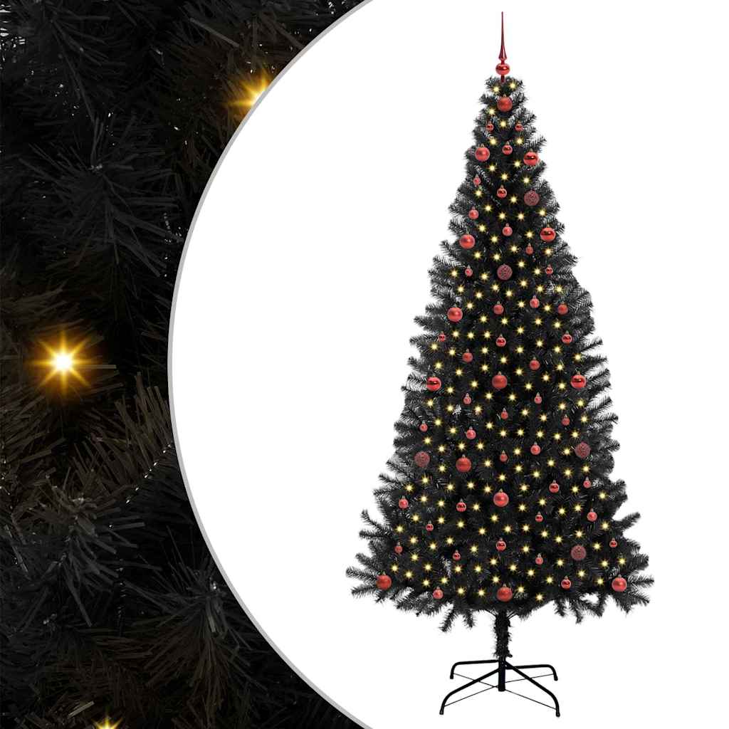 vidaXL Christmas Tree Black 240 cm PVC