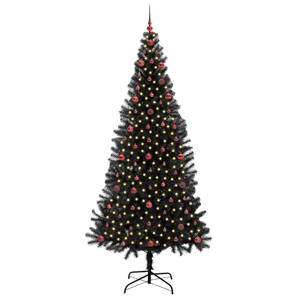 vidaXL Christmas Tree Black 240 cm PVC