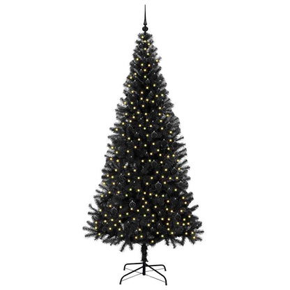 vidaXL Christmas Tree with 300 LEDs with Stand Black 240 cm PVC