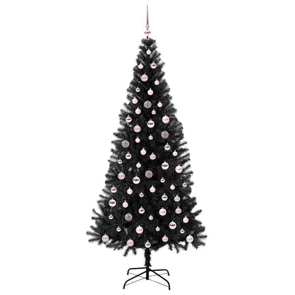 vidaXL Christmas Tree with 300 LEDs with Stand Black 240 cm PVC