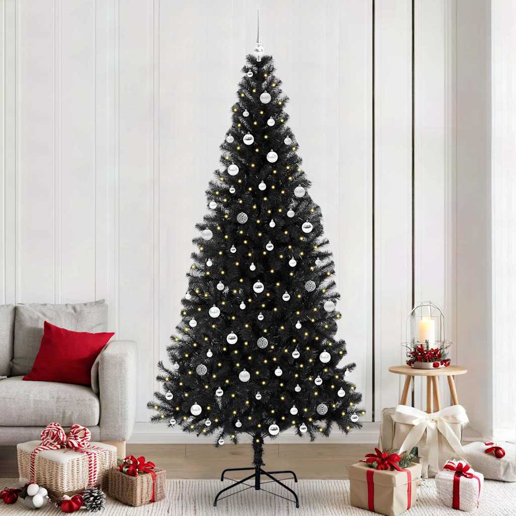 vidaXL Christmas Tree Black 240 cm PVC