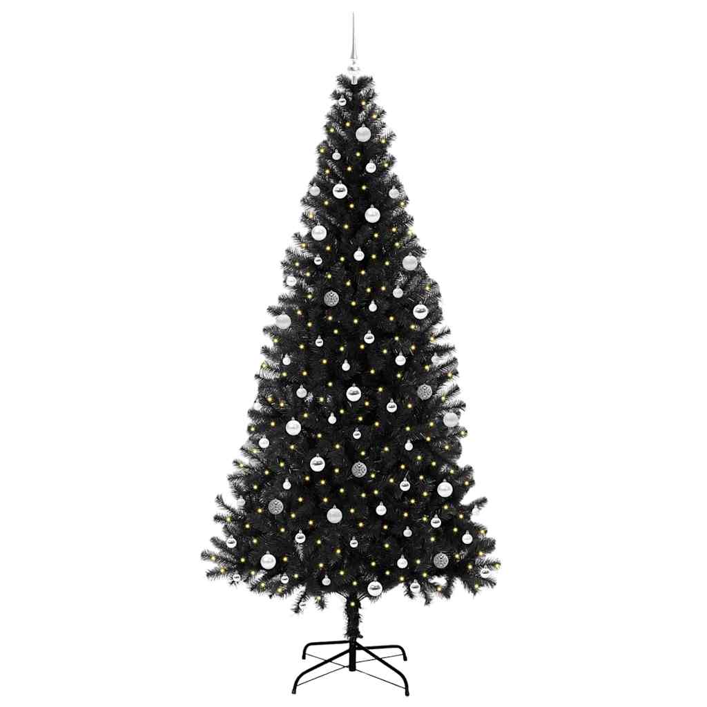 vidaXL Christmas Tree Black 240 cm PVC