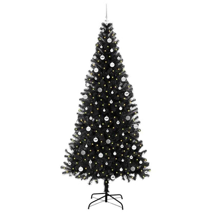 vidaXL Christmas Tree Black 240 cm PVC