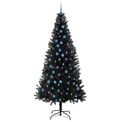 vidaXL Christmas Tree with 300 LEDs with Stand Black 240 cm PVC