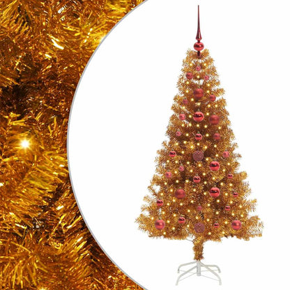 vidaXL Christmas Tree Gold 120 cm PET