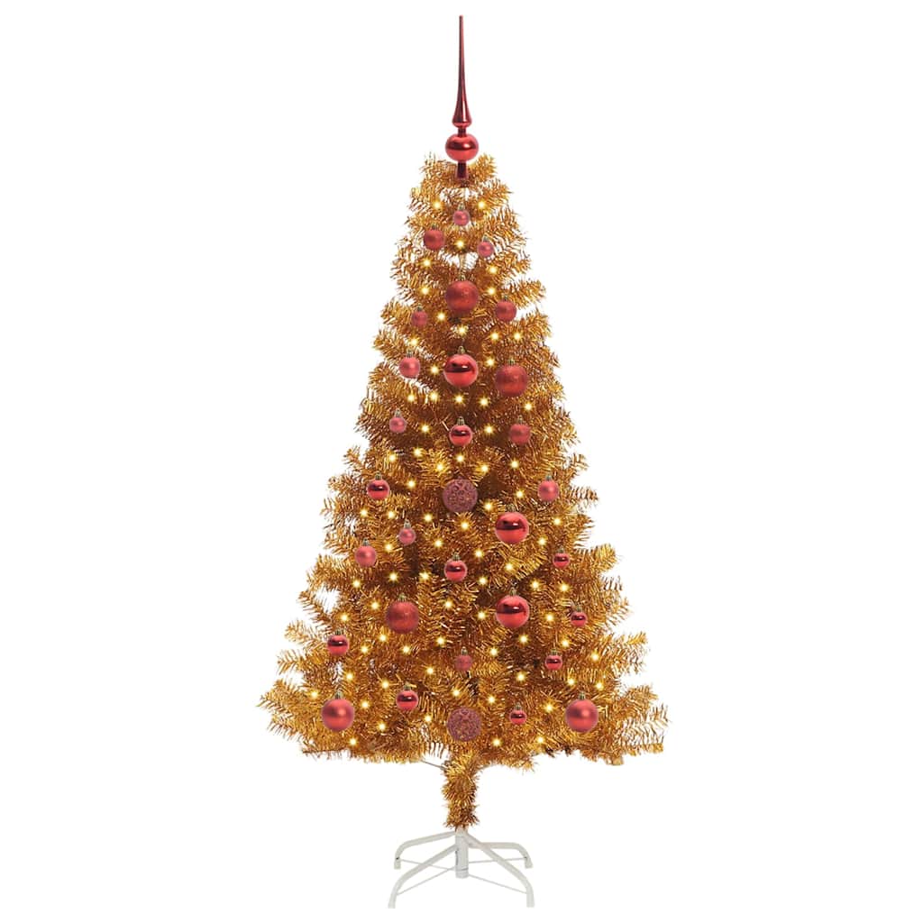 vidaXL Christmas Tree Gold 120 cm PET