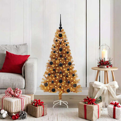 vidaXL Christmas Tree Gold 120 cm PET