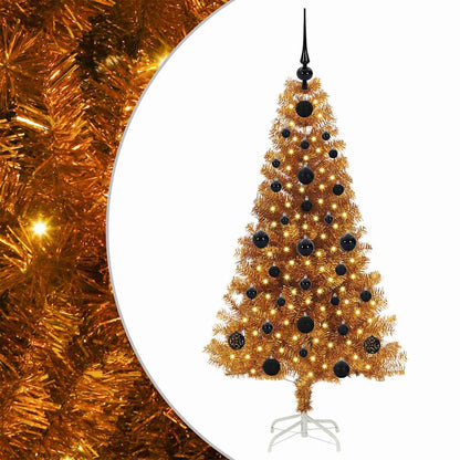 vidaXL Christmas Tree Gold 120 cm PET