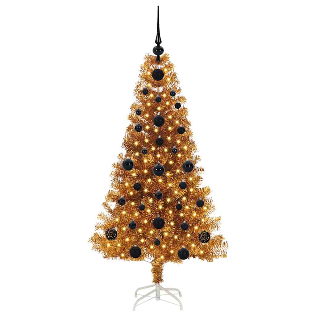 vidaXL Christmas Tree Gold 120 cm PET