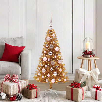 vidaXL Christmas Tree Gold 120 cm PET