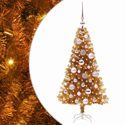 vidaXL Christmas Tree Gold 120 cm PET