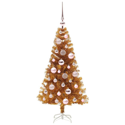 vidaXL Christmas Tree Gold 120 cm PET