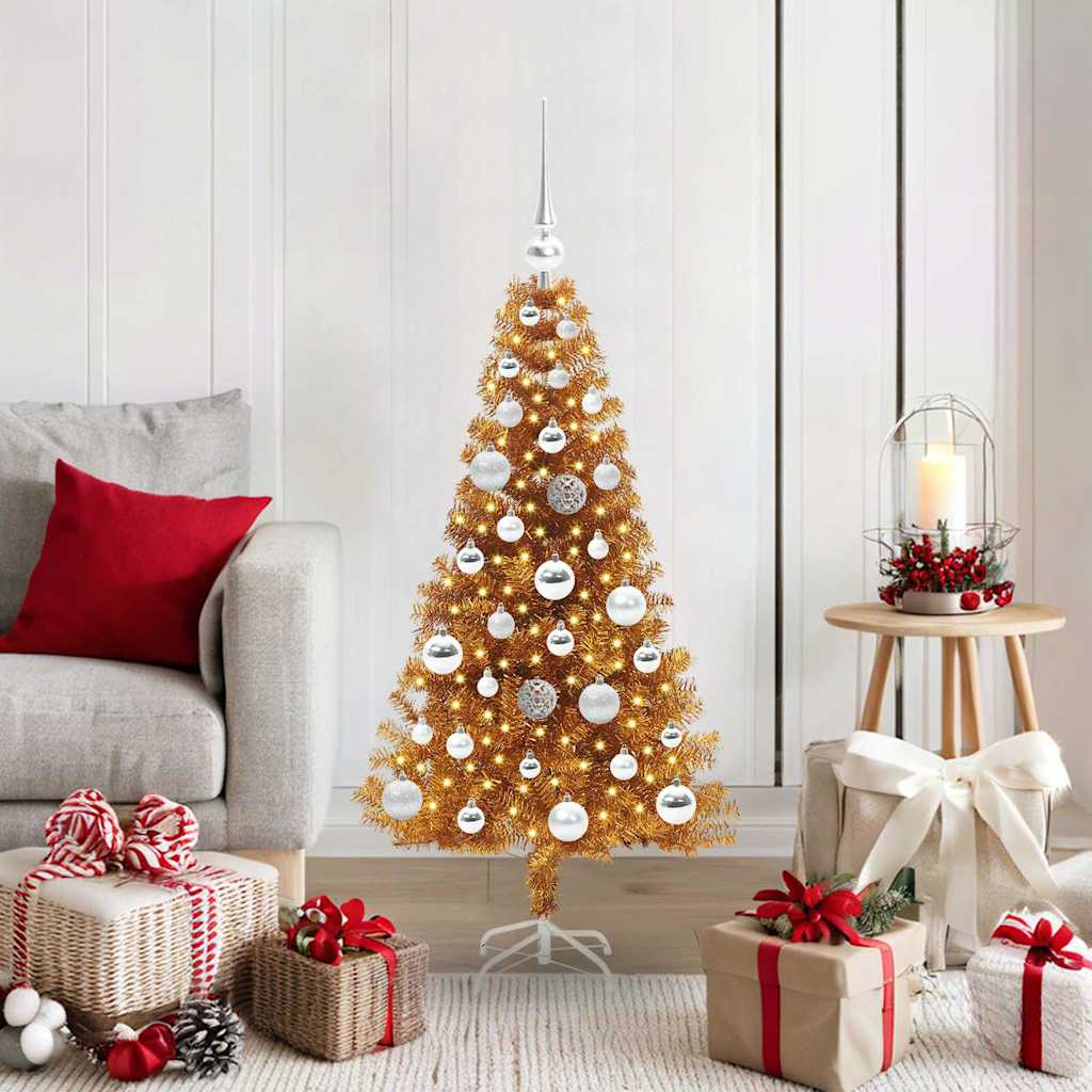 vidaXL Christmas Tree Gold 120 cm PET