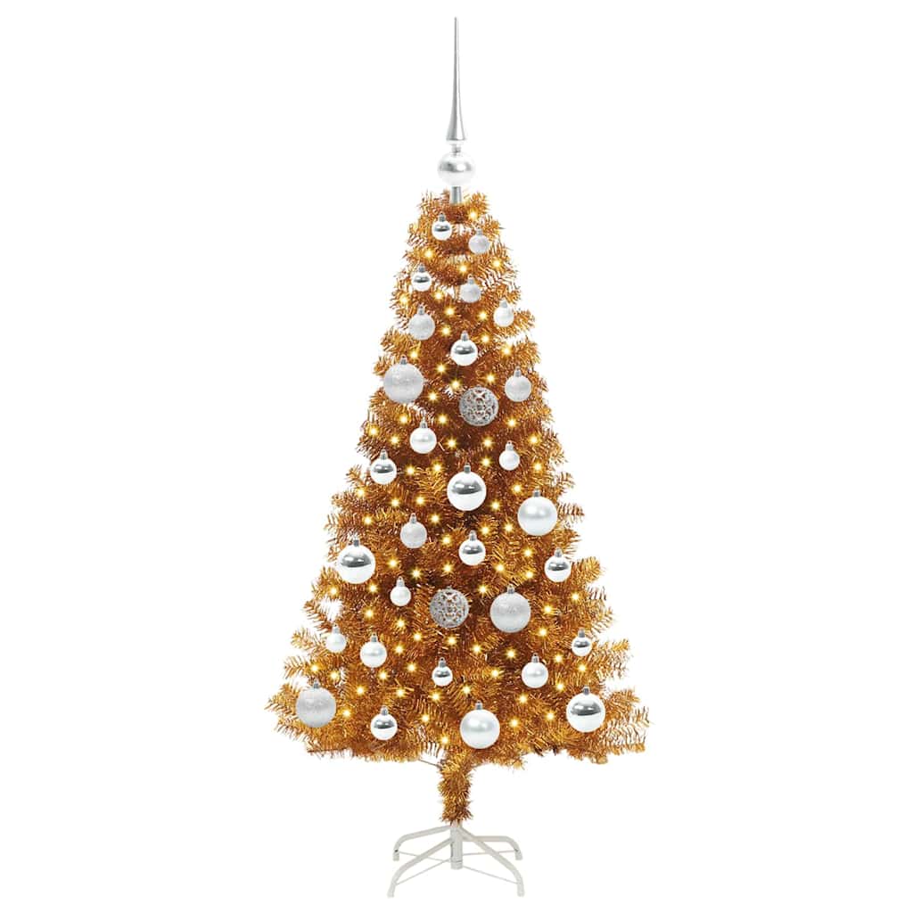vidaXL Christmas Tree Gold 120 cm PET